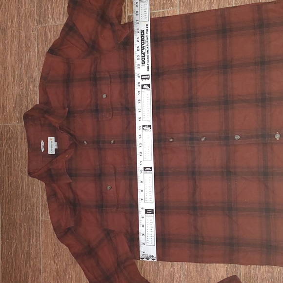Carhartt Mens Flannel Shirt Plaid Button Down Original Fit Long Sleeve XL Tall - Picture 5 of 11